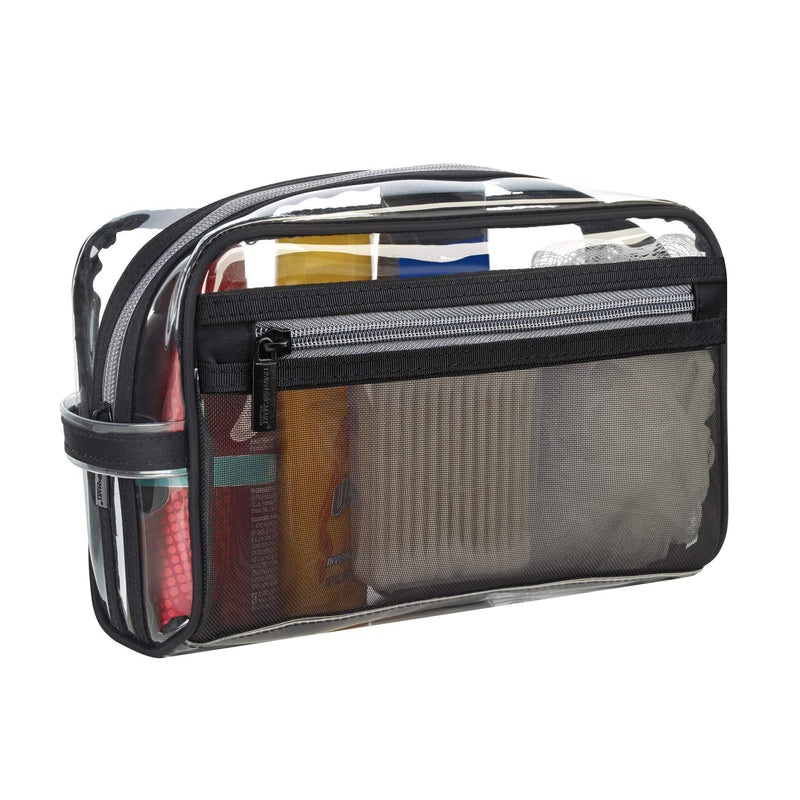 [Australia] - Travel Smart by Conair Sundry/Cosmetic Bag, Clear w/Mesh Pocket 