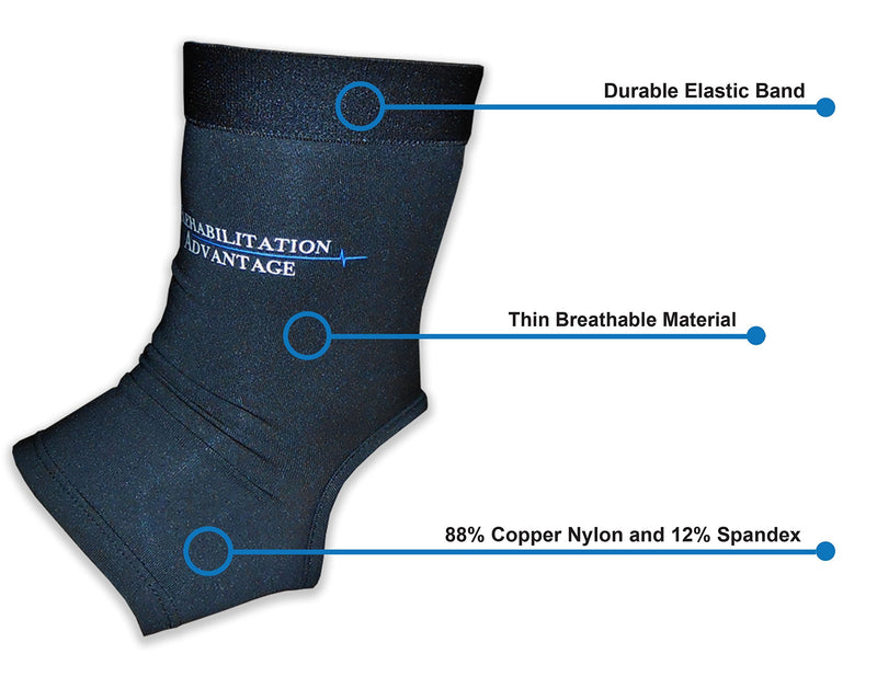 [Australia] - Copper Infused Ankle Compression Sleeve (Single) Small 
