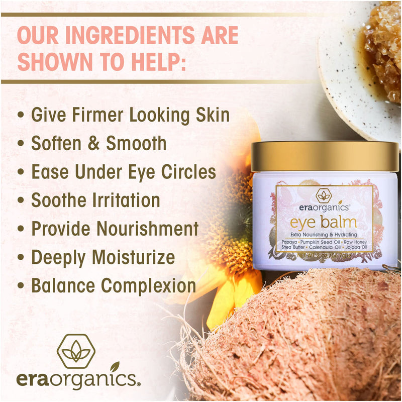 [Australia] - Era Organics Rejuvenating Eye Cream - Extra Nourishing & Moisturizing USDA Organic Anti Aging Eye Treatment To Moisturize Dark Circles, Under Eye Bags, Puffiness & Wrinkles with Jojoba Oil, Argan Oil 