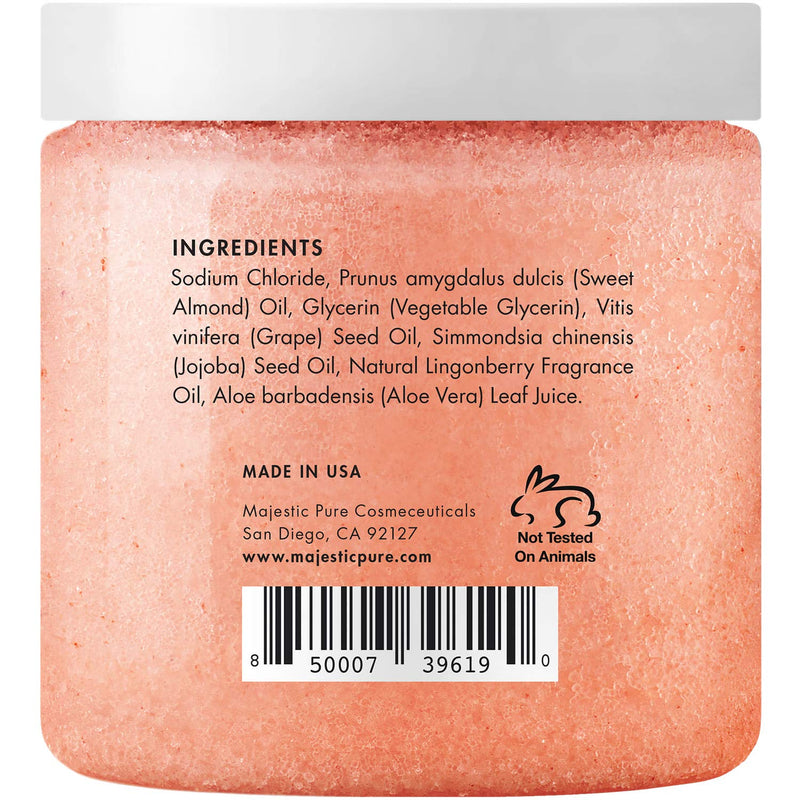 [Australia] - Himalayan Salt Body Scrub with Lingonberry, Exfoliating Salt Scrub to Exfoliate & Moisturize Skin, Deep Cleansing for Women and Men - 10 oz 