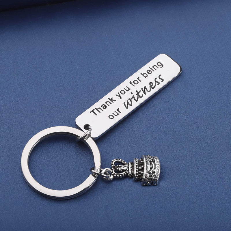 [Australia] - MYOSPARK Wedding Witness Keychain Thank You For Being Our Witness Thank You Gift For Wedding Guest From Bride And Groom 