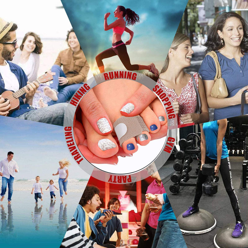 [Australia] - Reppkyh Broken Toe Wraps for Big Toes, 8 Pcs/Pack, Fabric Toe Splint Toe Cushioned Bandages for Help Broken Toes, Straightening Hammertoes, Overlapping Toes, Claw Toes and Broken Toes Color Fabric Toe 