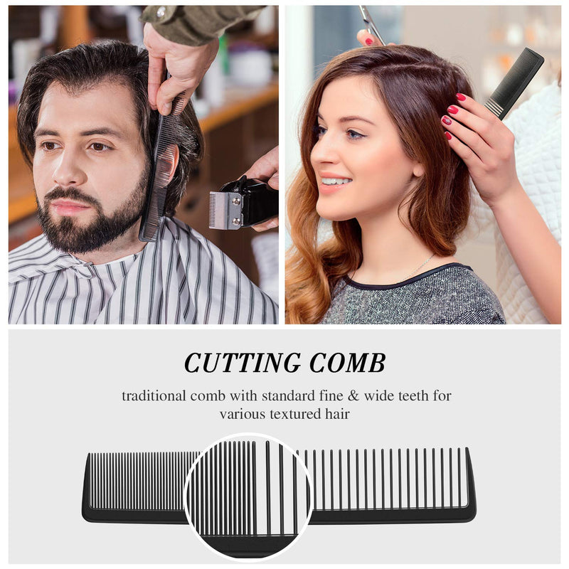 [Australia] - 3 Pieces Men Barber Comb Set Taper Hair Cutting Flat top Clipper Flattop Barberology Comb Heat-Resistant Fiber Comb for Men Women 