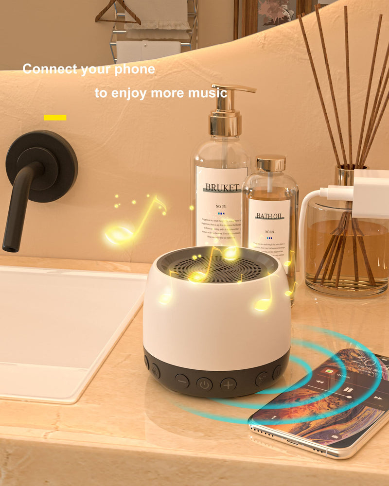 [Australia] - elesories White Noise Machine, Sound Machine with13 Non Looping Natural Soothing Sounds for Adults Baby Sleeping, Also Be Used as a Multifunctional Speaker for Home, Office Privacy | Nursery | Travel 