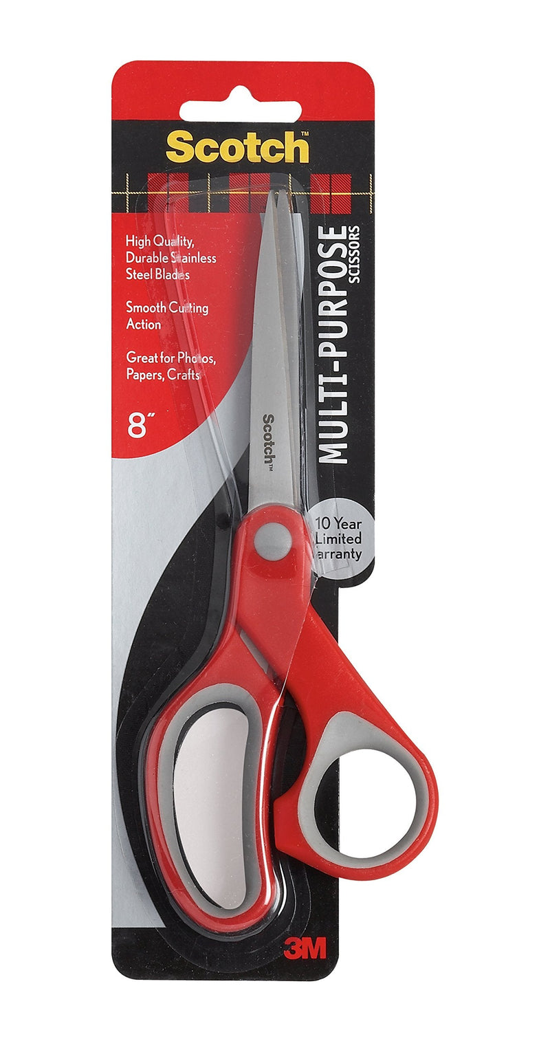 [Australia] - Scotch Multi-Purpose Stainless Steel Scissor, 8-Inches (1428) 