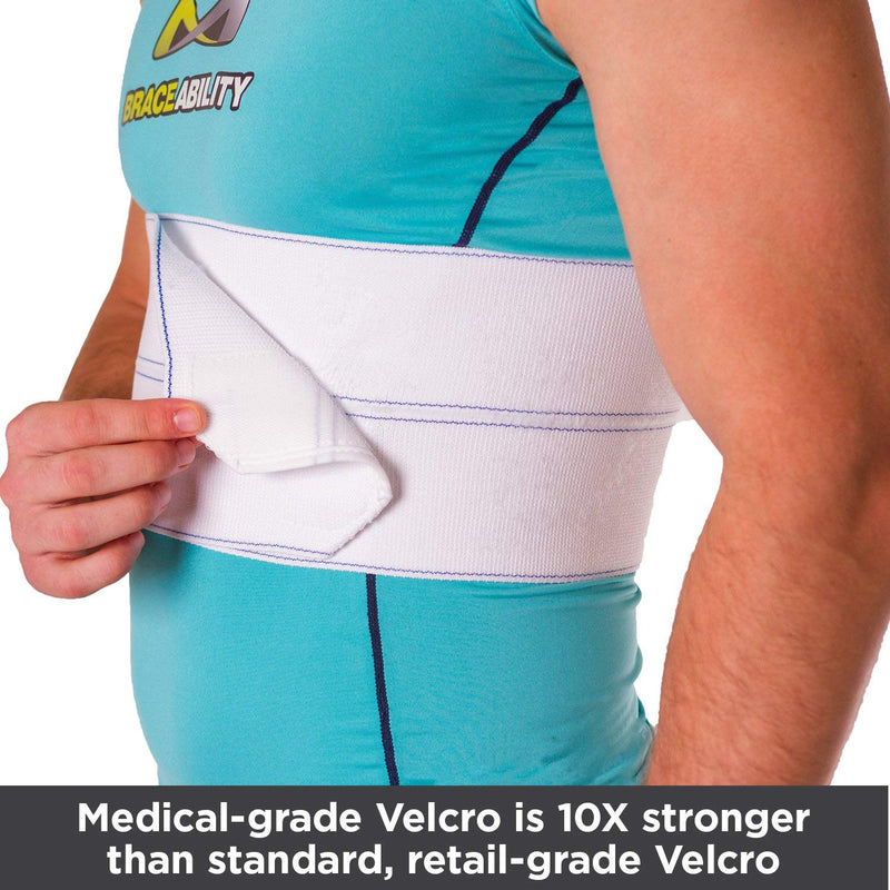 [Australia] - BraceAbility Broken Rib Brace | Elastic Chest Wrap Belt for Cracked, Fractured or Dislocated Ribs Protection, Compression and Support (Universal Male) Universal Male 