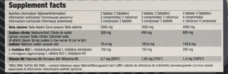 [Australia] - Olimp Labs Beta-Alanine Capsules, Carno Rush, Pack of 80 Mega Tablets, BETA-Alanine CARNO Rush 