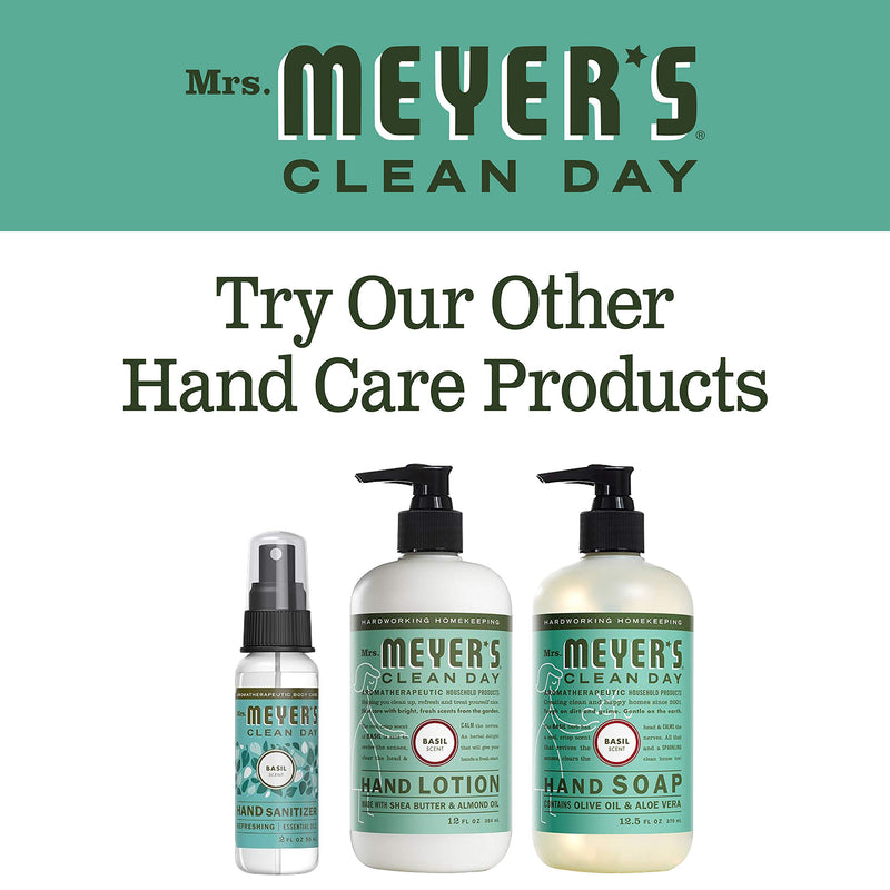 [Australia] - Mrs. Meyer's Clean Day Liquid Hand Soap, Cruelty Free and Biodegradable Hand Wash Made with Essential Oils, Basil Scent, 12.5 oz Bottle 