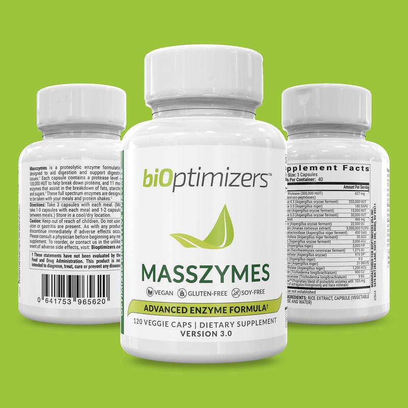 [Australia] - MassZymes - Premium Digestive Enzyme Supplement for Women and Men - Most Potent Enzyme Formula on The Planet - Now with AstraZyme (120 Capsules) 120 Count (Pack of 1) 