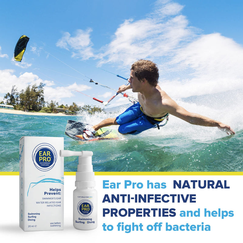 [Australia] - Ear Pro All Natural Swimmer Ear Spray for Kids and Adults - Safe and Easy to Use Ear Protection Spray Helps Prevent Trapped Water, Water Related Ear Problems, and Protect Hearing. 1 Pack - 200 Uses 1 Count (Pack of 1) 