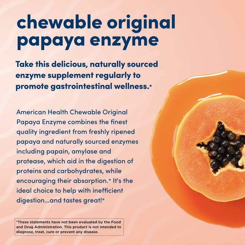 [Australia] - American Health Chewable Multi-Enzymes, Original Papaya, 250 Count 