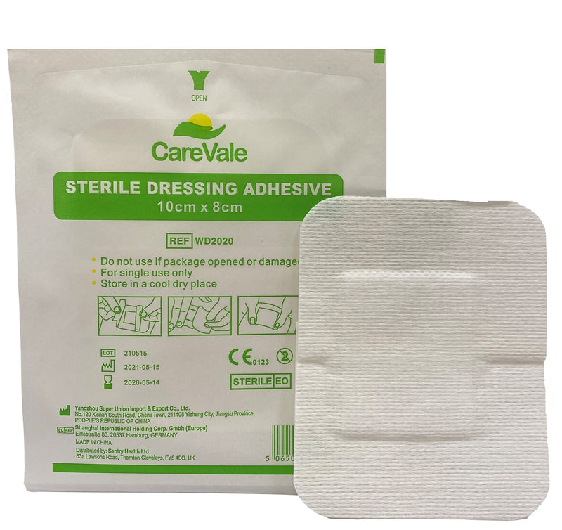 [Australia] - CareVale Adhesive Sterile Dressings - First Aid Plasters Cuts & Wounds, Burns (15 X 10 CMS Box of 50) 15 X 10 CMS Box of 50 