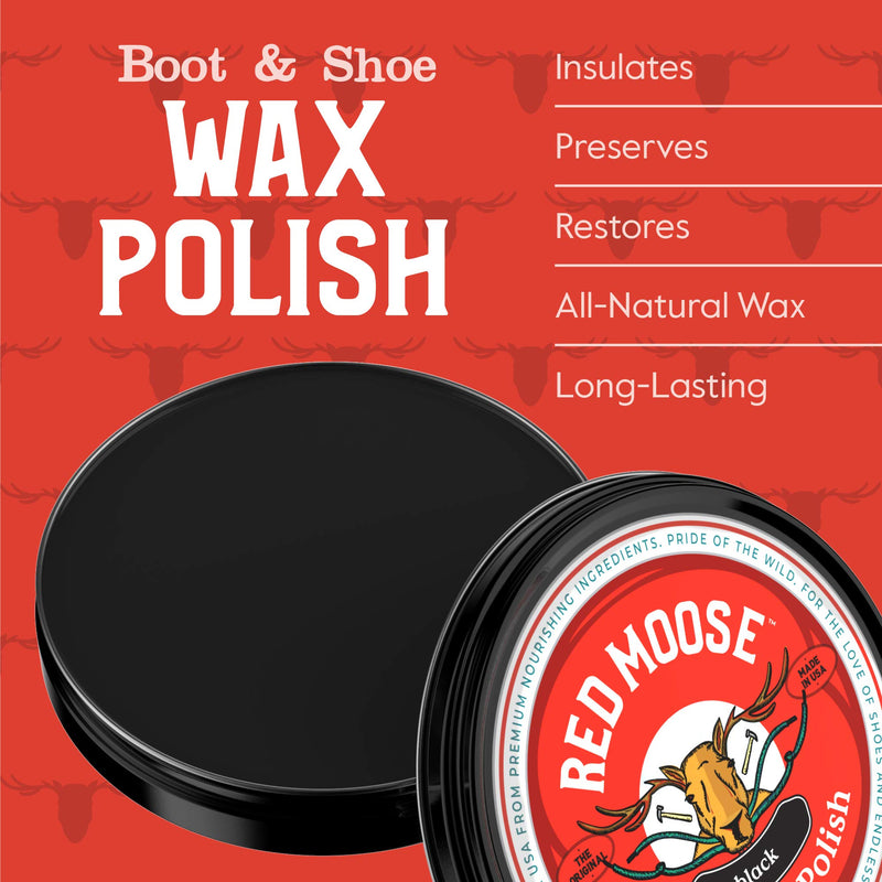 [Australia] - Wax Shoe Polish - Shine and Protect Leather Shoes and Boots - Red Moose 3 Oz Neutral 