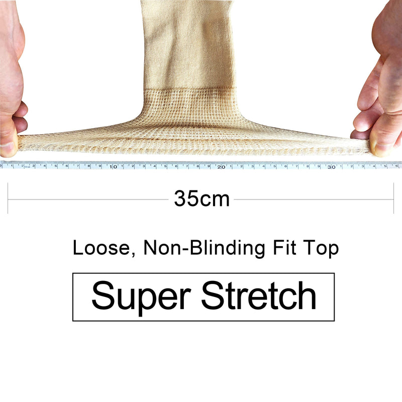 [Australia] - Busy Socks Non-Binding Top Diabetic Socks for Men Women, Thin Soft Crew Mid Calf Socks with Seamless Toe X-Large 4 Pairs Beige 