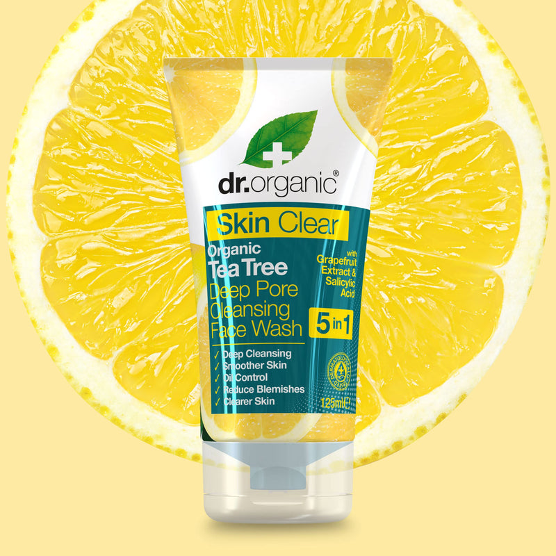 [Australia] - Dr Organic, Organic Skin Clear Face Wash , Natural , Vegan , Cruelty Free , Paraben & SLS Free , 125ml 
