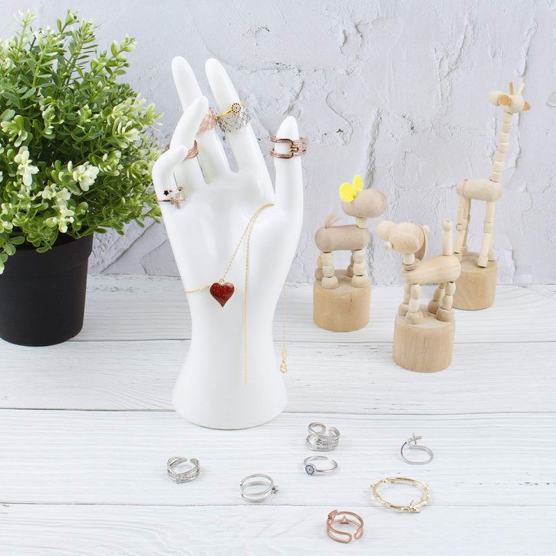 [Australia] - AUEAR, Female Mannequin Hand Display for Jewelry Display Holder Bracelet Necklace Ring Stand (White, 8.66"x2.95", 1 Pack) 8.66"x2.95" 1 Pack-white 
