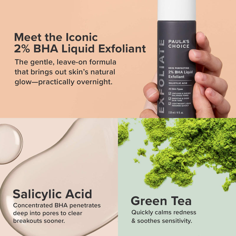 [Australia] - Paulas Choice--SKIN PERFECTING 2% BHA Liquid Salicylic Acid Exfoliant--Facial Exfoliant for Blackheads, Enlarged Pores, Wrinkles & Fine Lines, 4 oz Bottle 4 Fl Oz (Pack of 1) 