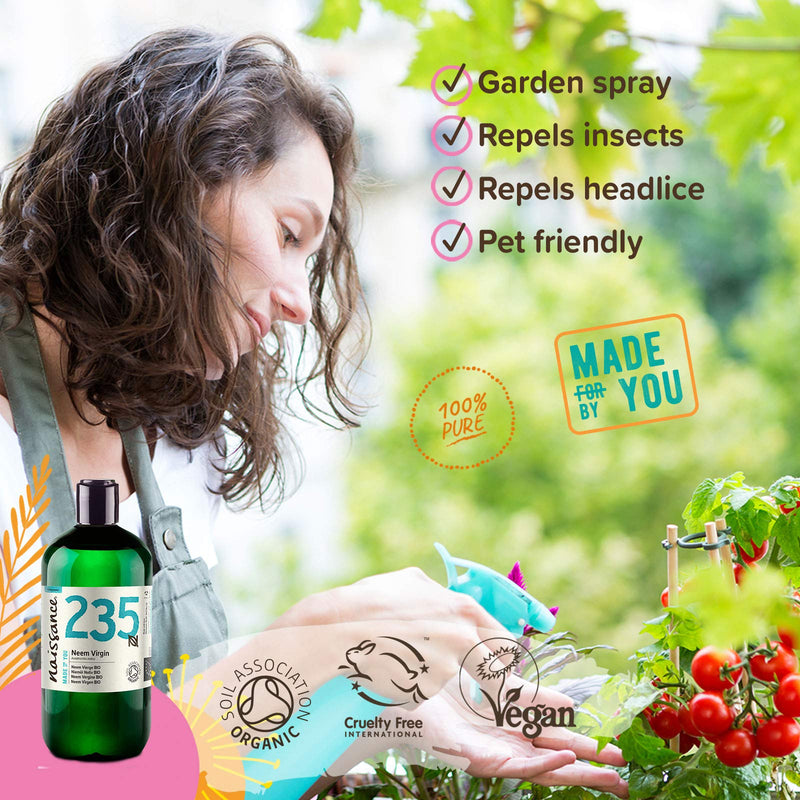 [Australia] - Naissance Organic Cold-Pressed Virgin Neem (no. 235) 500ml - Pure, Natural, Unrefined, Certified Organic, Vegan, No GMO 