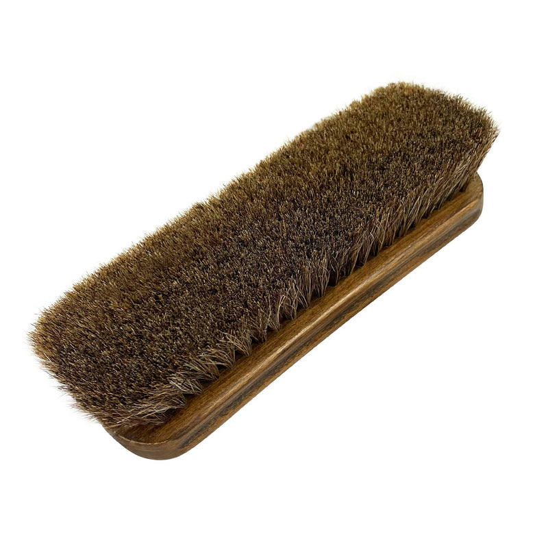 [Australia] - 8" Shoe Shine Brush, Soft Horsehair & Beech Wood Shoe Polish Large Shoe Cleaning - for Shoes, Boots & Other Leather Care 