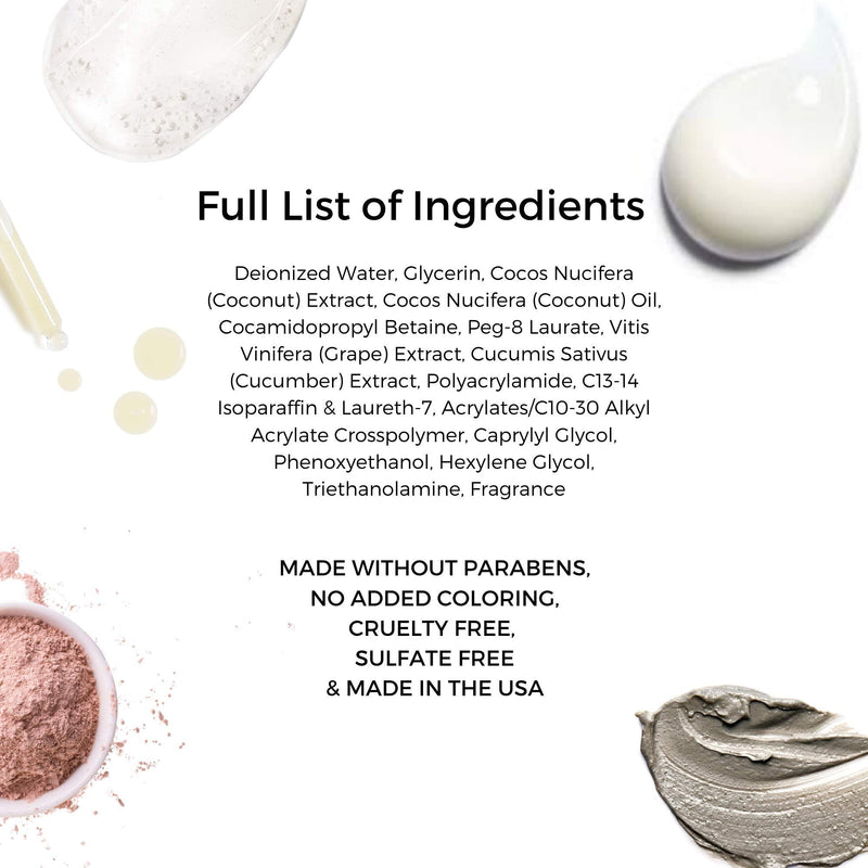 [Australia] - Coconut Facial Cleansing Milk Sulfate Free for All Skin Types By Georgette Klinger Skin Care - Men & Women Daily Face Cleanser 