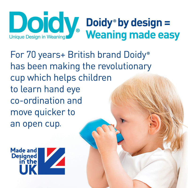 [Australia] - Doidy Cup - Training Sippy Cups for Toddlers & Babies - Unique Slanted Design Two Handles Baby Beaker - Great Weaning Cup for Milk, Water & Juice - Use from 3-6 Months to Toddler (Baby Pink) Baby Pink 