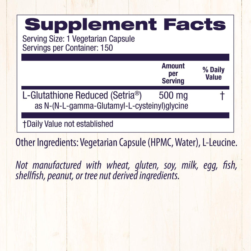[Australia] - Healthy Origins L-Glutathione (Setria) 500 mg, 150 Veggie Caps 
