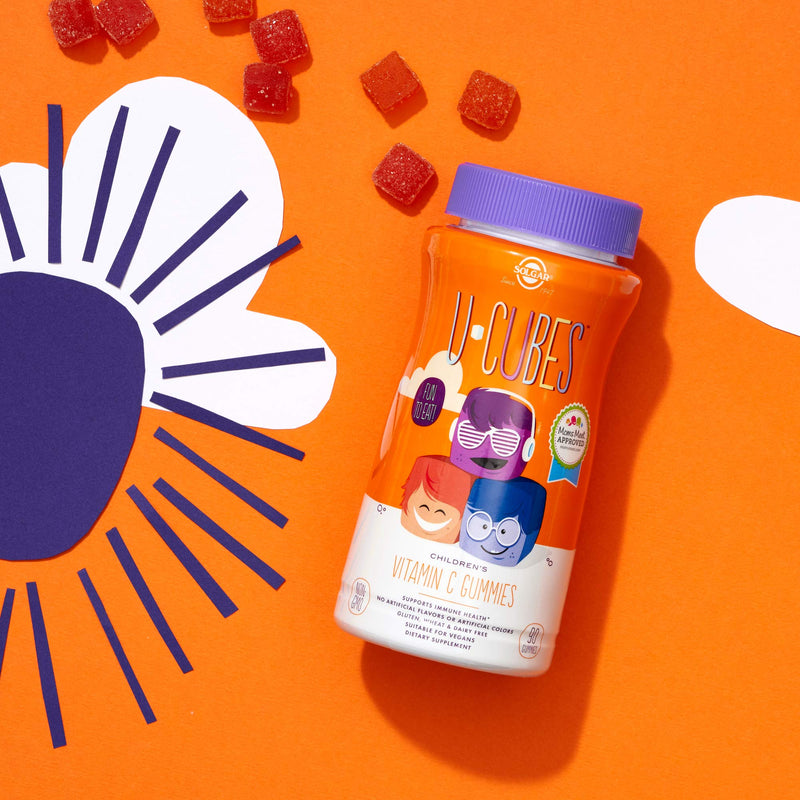 [Australia] - Solgar U-Cubes Children's Vitamin C, 90 Gummies - Includes 2 Great-Tasting Flavors, Orange & Strawberry - Immune Support - For Ages 2 & Up - Non GMO, Vegan, Gluten Free, Dairy Free - 45 Servings 45 Servings (Pack of 1) 