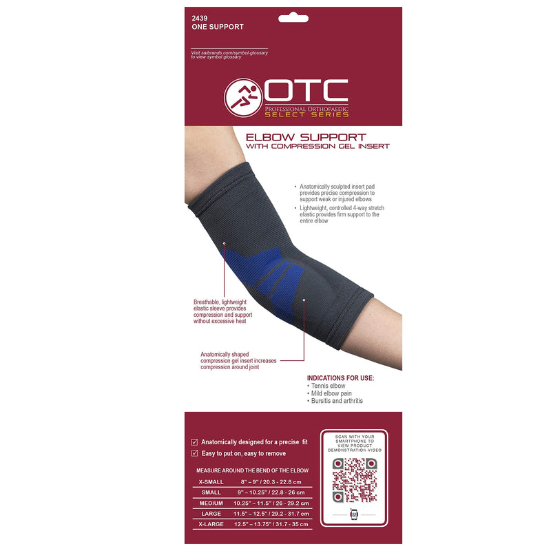 [Australia] - OTC Elbow Brace, Compression Recovery, Gel Insert, X-Small 