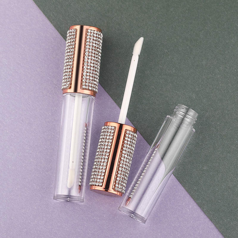 [Australia] - RONRONS 10 Pieces 5ml/0.17Oz Crystal Rhinestone Empty Lip Gloss Wand Tubes Lip Gloss Containers Lipgloss Lip Balm Bottles with Rubber Stoppers Perfect for Lip Gloss Balm Cosmetic Business 