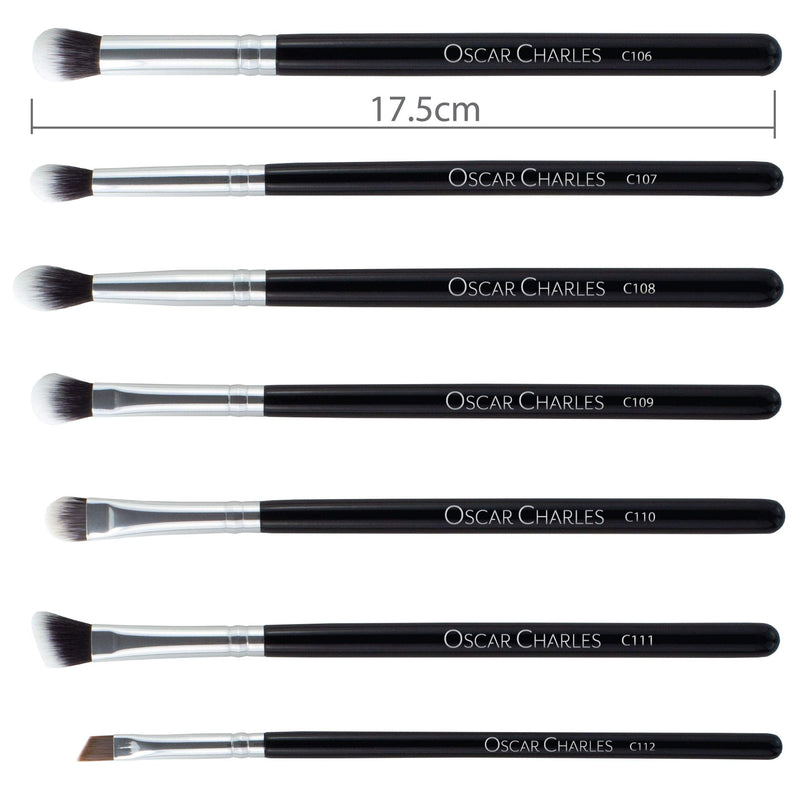 [Australia] - Oscar Charles 12-Piece Professional Makeup Brush Set - Silver 