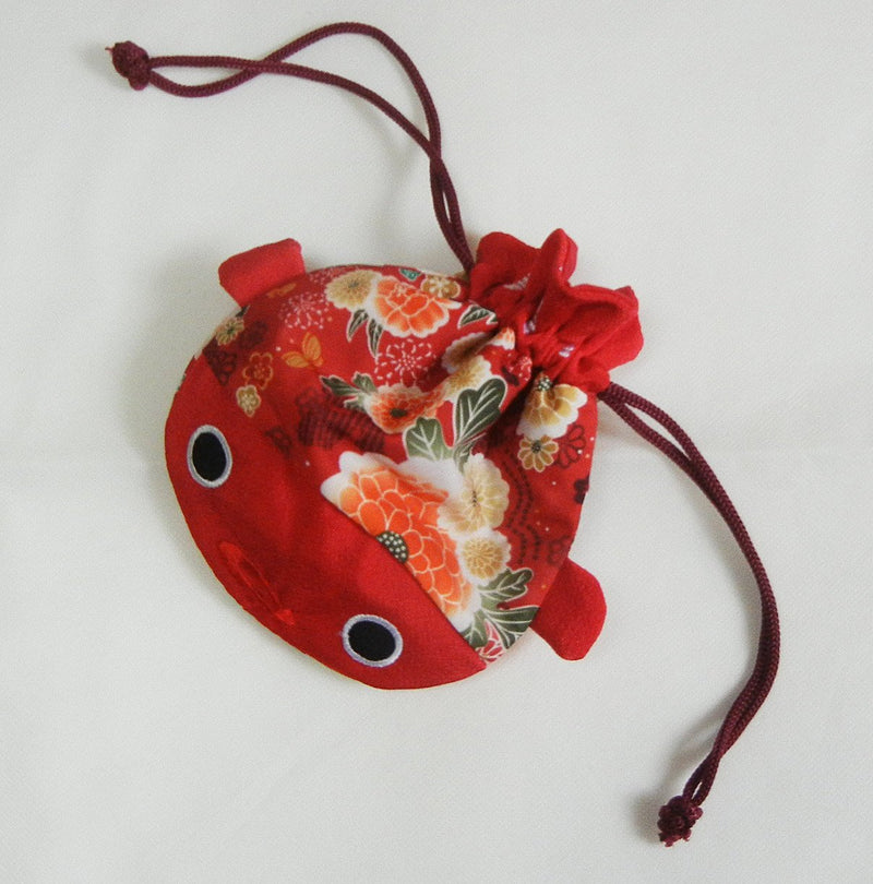 [Australia] - Daiso Pouch goldfish Japanese Pattern (kingyo Kinchaku) Bag 2 Piece Set 