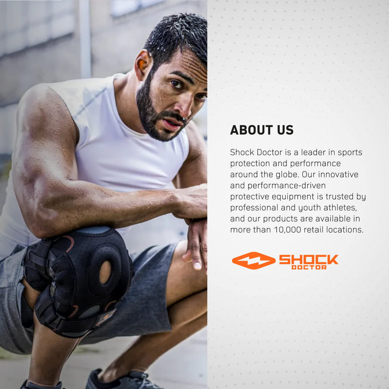 [Australia] - Shock Doctor 870 Knee Brace, Knee Support for Stability, Minor Patella Instability, Meniscus Injuries, Minor ligament Sprains for Men & Women, Sold as Single Unit (1) Large 