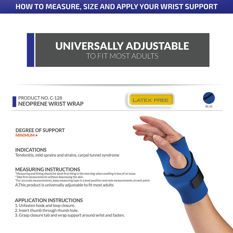 [Australia] - OTC Wraparound Wrist Support, Reversable Hand, Neoprene 