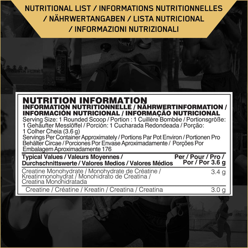 [Australia] - Optimum Nutrition Micronised Creatine Powder, Unflavoured Monohydrate Powder for Muscle Growth, 88 Servings, 317 g 