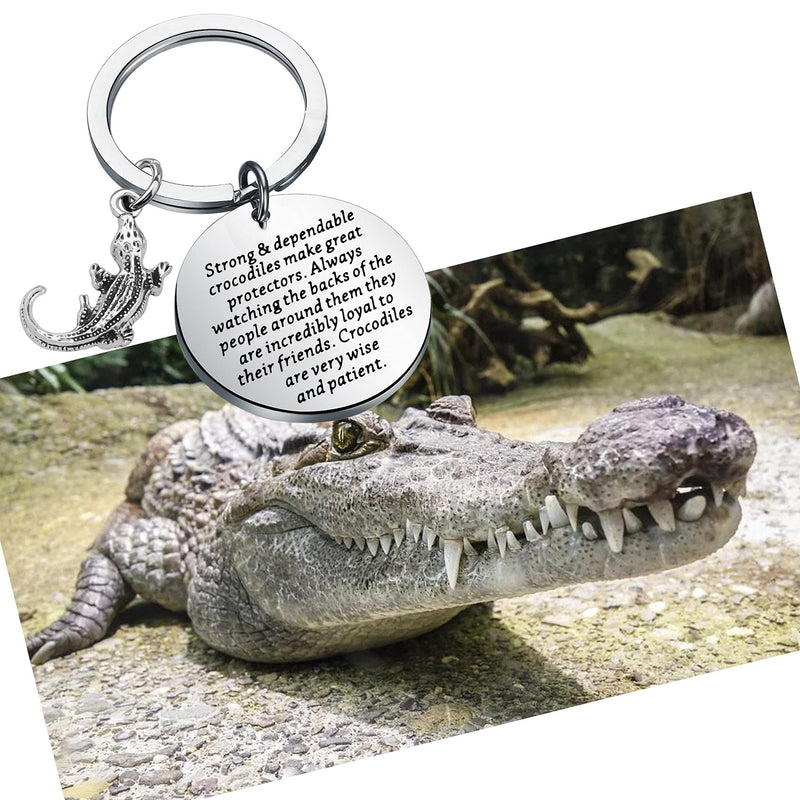 [Australia] - bobauna Crocodile Keychain Alligator Jewelry Gift For Gator Lover Strong And Dependable Crocodiles Make Great Protectors Strong Dependable Crocodiles Keychain 