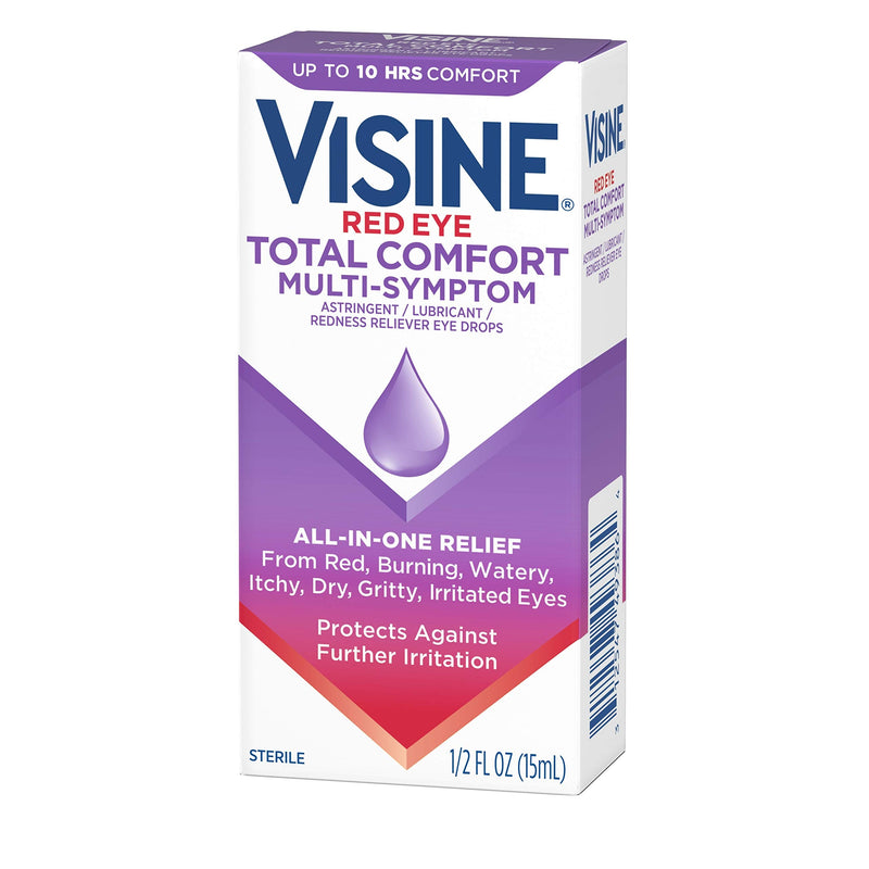 [Australia] - Visine Red Eye Total Comfort Multi-Symptom Eye Drops, 0.5 fl. oz 1 ea (Pack of 4) 