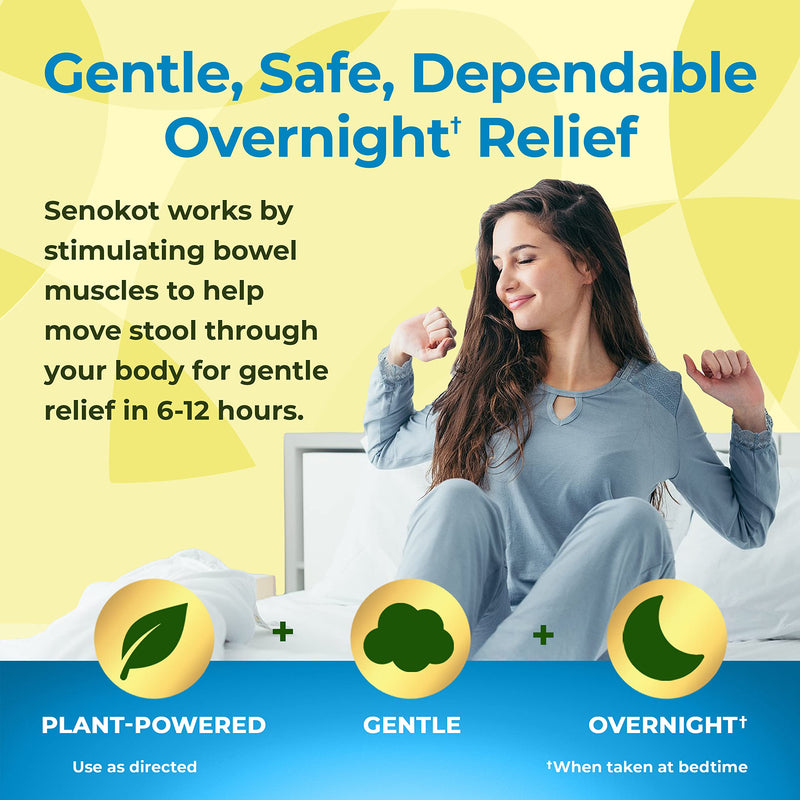 [Australia] - Senokot-S Dual Action Natural Vegetable Laxative Ingredient Plus Stool Softener Tablets, Docusate Sodium, Senna Concentrate, Gentle, Overnight Relief From Occasional Constipation, 60 ct 60 Count (Pack of 1) 