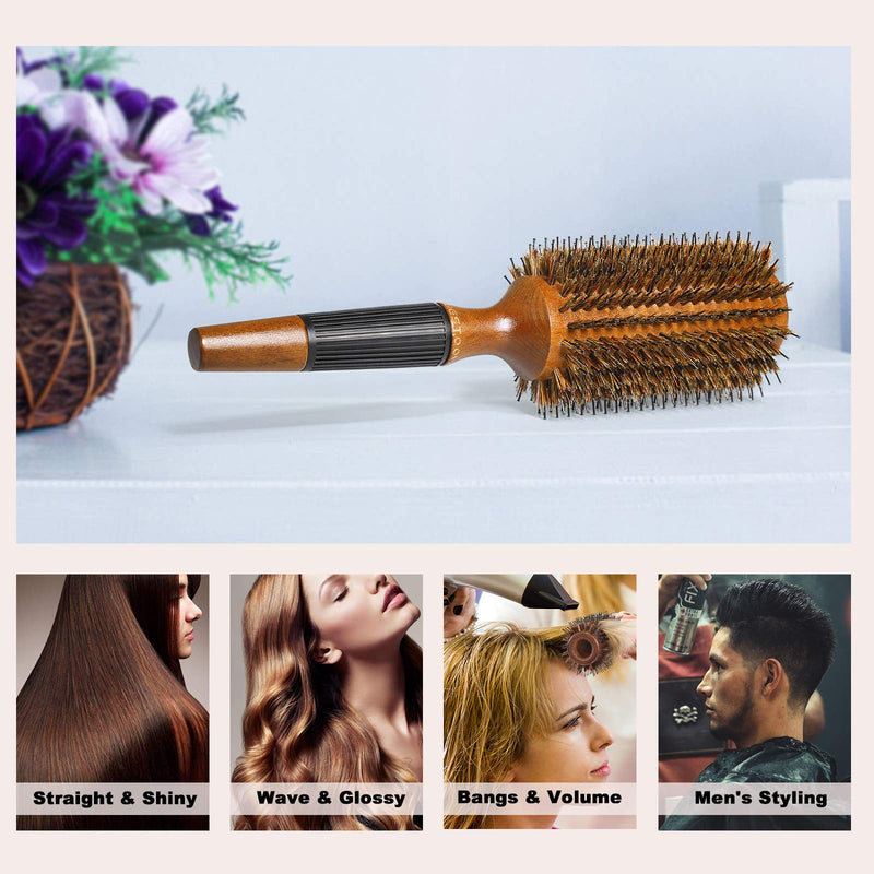 [Australia] - BESTOOL Round Brush for Blow Drying, Round Hair Brush for Women or Men, Boar Bristle Large Round Hairbrush for Quick Blowout, Add Shine/Volume, Minimize Damage (2.8 Inch) 2.8 Inch 