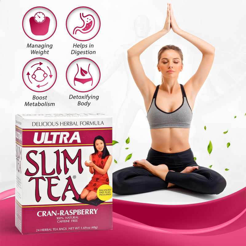 [Australia] - Ultra Slim Tea, Cran-Raspberry, Tea Bags, 24 Count Box 24 Count (Pack of 1) 