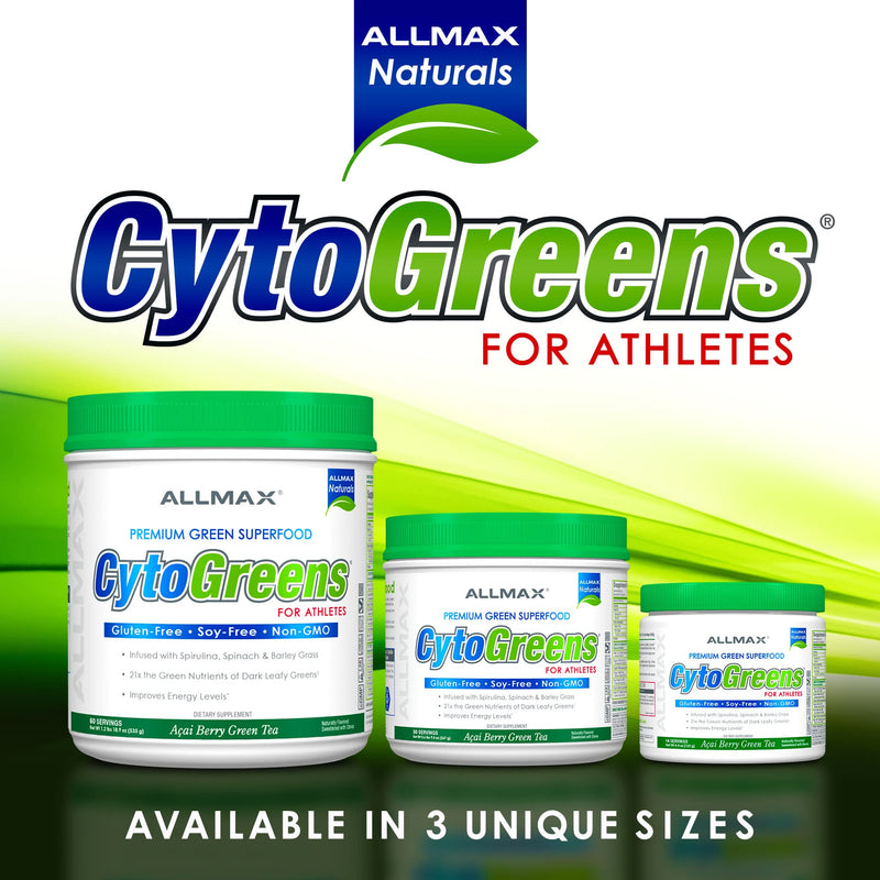 [Australia] - ALLMAX Nutrition - Cytogreens Super Greens Powder, Infused with Spirulina, Spinach & Barley Grass, Supports Immune Health and Digestive Function, Gluten Free and Vegan Friendly, 535 Grams 