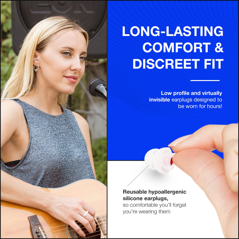 [Australia] - EARPEACE High Fidelity Music Earplugs for Concerts and Events – Reusable Musician and Drummer Hearing Protection Earplugs – 3 Levels of Noise Reduction, Noise Cancelling Up to 26dB, Black Case Music - Original 