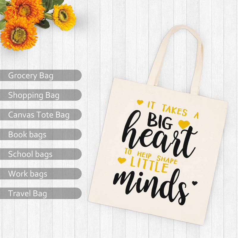 [Australia] - Teacher Gifts Teacher Appreciation Gifts Canvas Teacher Bag Makeup Bag White-1 