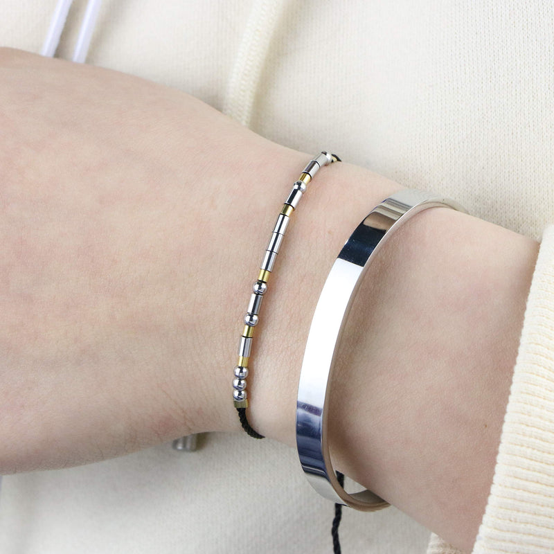 [Australia] - Joycuff Inspirational Morse Code Bracelets for Women Girls Best Friends BFF Birthday Gifts Jewelry for Mom Daughter Sister Trendy Handmade Adjustable Wrap Bracelets Aunt 