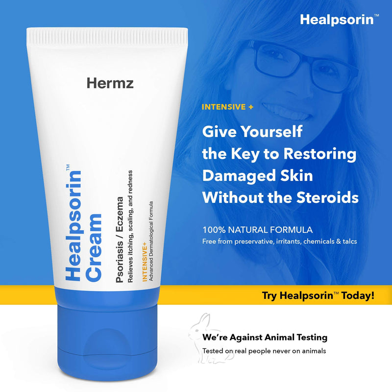 [Australia] - Cream for Psoriasis, Eczema, Rosacea and Dermatitis - Reduces Dryness and Inflammation - Treatment for Itchy, Cracked and Irritated Skin - Dermatology - Healpsorin 