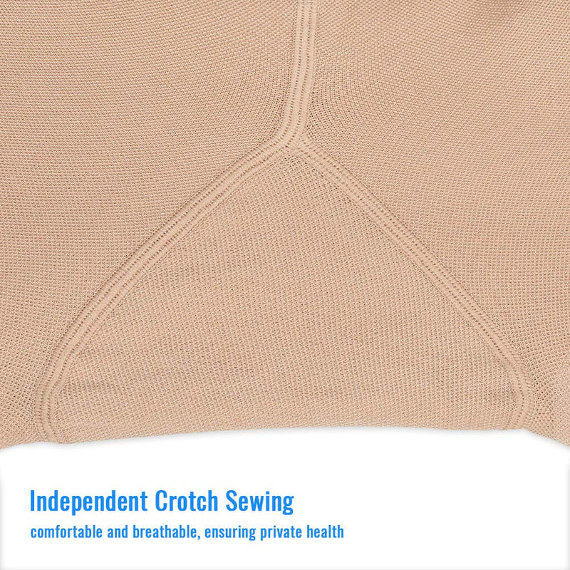 [Australia] - SWOLF Medical Compression Pantyhose Women Men 20-30 mmHg Edema Varicose Veins Footless - Beige Medium 