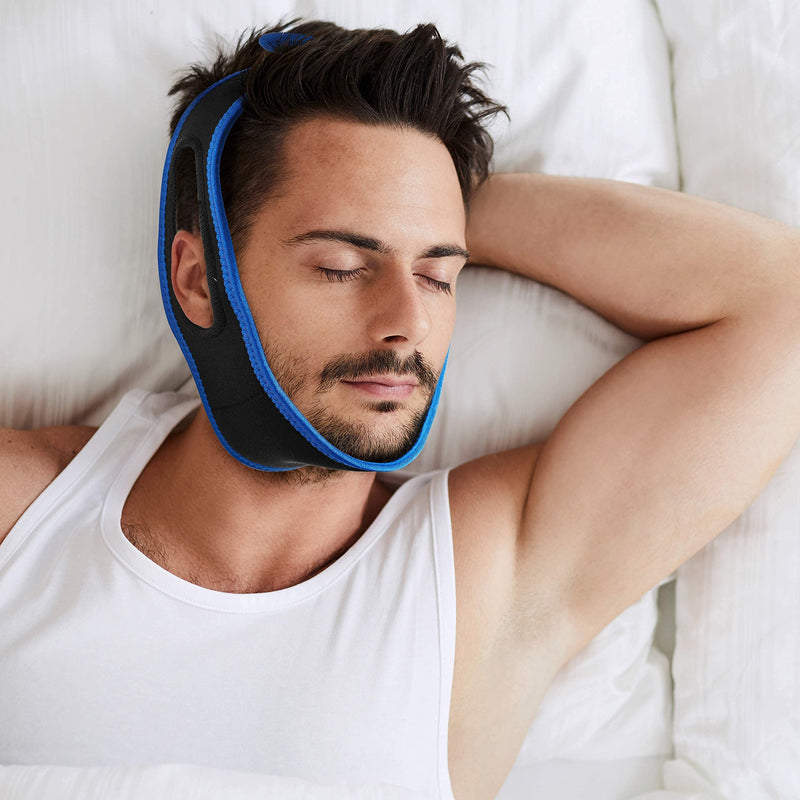[Australia] - Anti Snoring Chin Strap - Snoring Solution, Effective Snore Stopper with Comfortable Neoprene for Better Sleep (28'' L X 2'' W) Adjustable Stop Snoring Device for Men and Women 