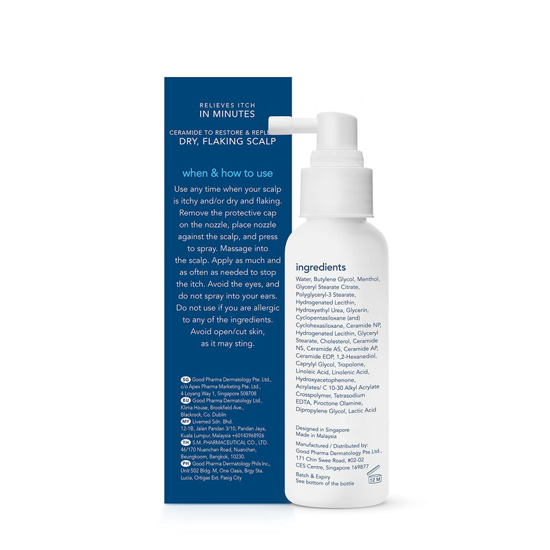[Australia] - Suu Balm - Scalp Care Rapid Itch Relief Spray Moisturiser - Dry, Itchy, Flaky Scalp Treatment (100ml) 