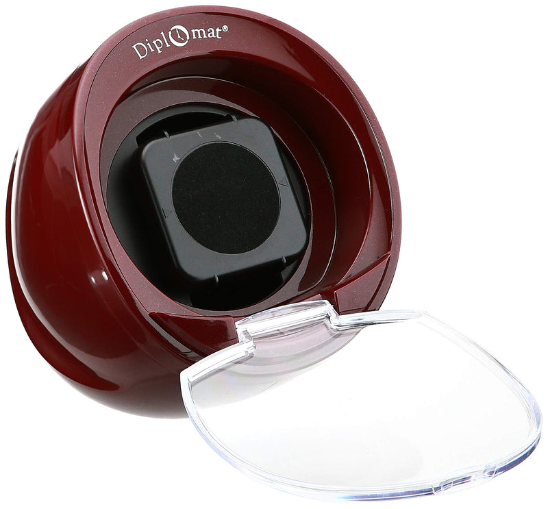 [Australia] - Diplomat Single Burgundy Watch Winder with Built-In IC Timer 