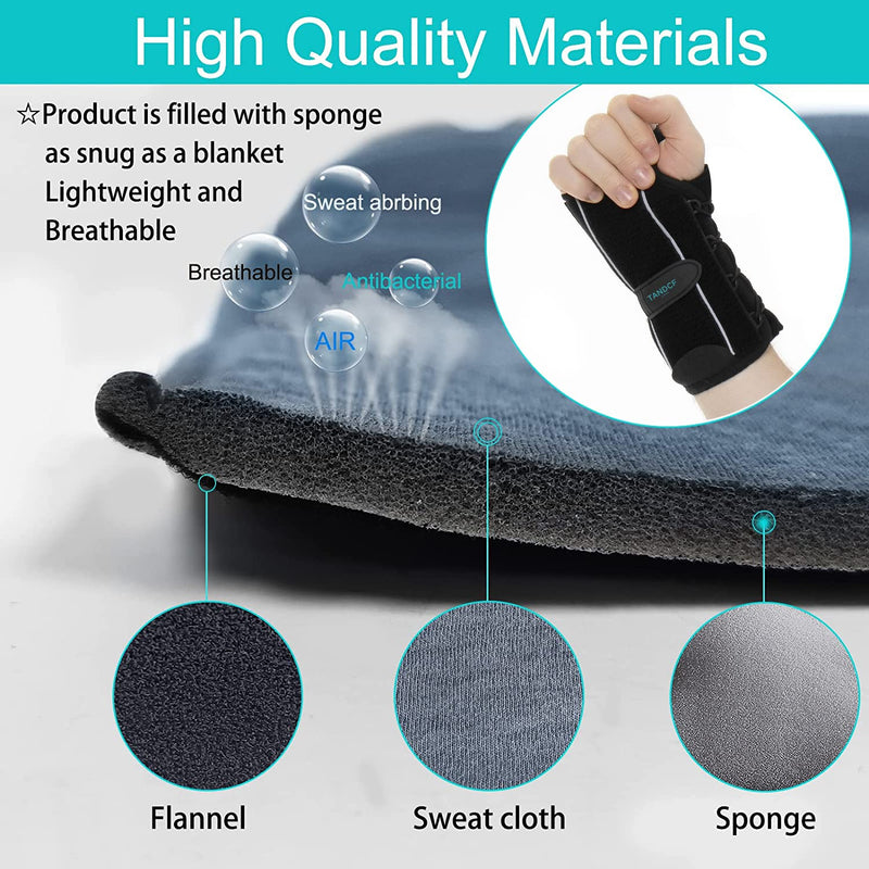 [Australia] - TANDCF bestlife Unisex Universal Wrist Lacer Wrist Brace for Carpal Tunnel Syndrome & De Quervain’s Syndrome,Adjustable Night Wrist Support Brace with Splints Right Hand For Women & Men,Great for Wrist Pain,Sprain,Sports Injuries,Joint Instability,Arth... 