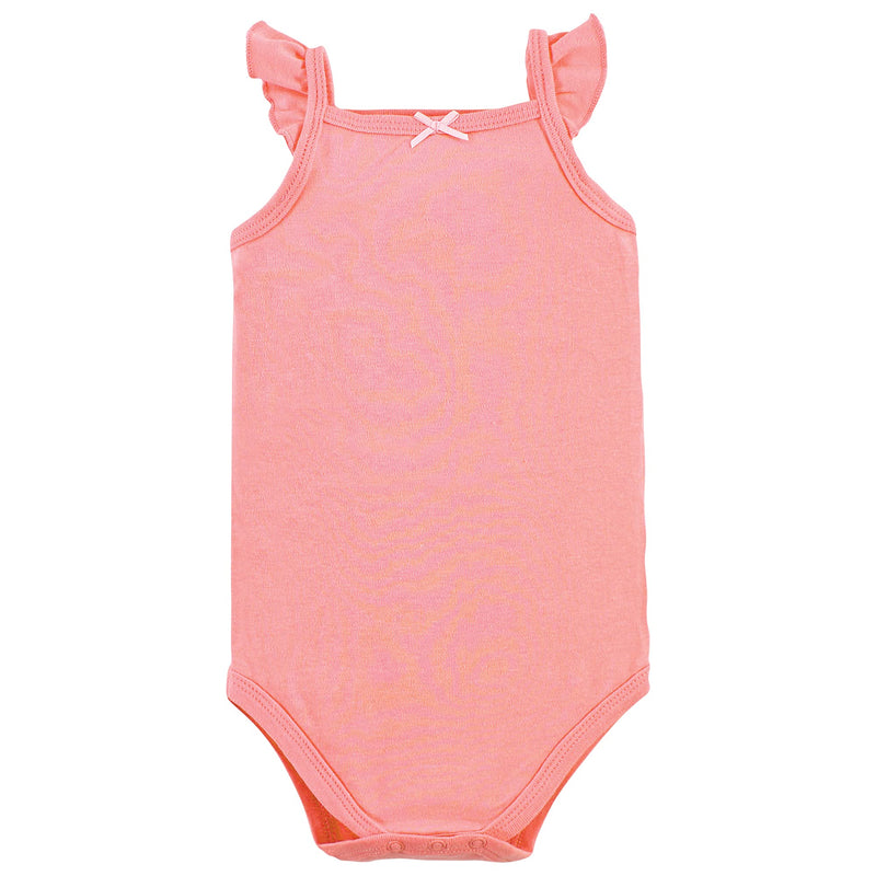 [Australia] - Hudson Baby Unisex Baby Cotton Sleeveless Bodysuits 0-3 Months Coral Mint Mermaid 